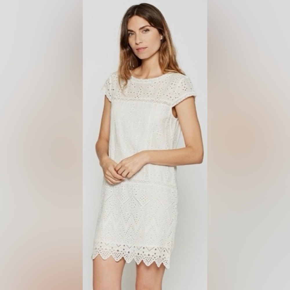 Joie Delayna Eyelet Cotton Mini Dress Size M NWT